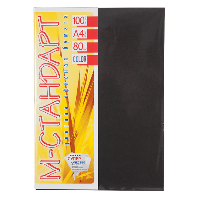 Color paper "M-Standard" A4 dark (80g) Black /IT401/ (100 sheets)