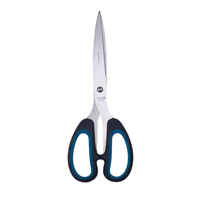 Office scissors "BuroMAX" 163mm /BM.4533-02/ JOBMAX, with rubber inserts, black (1/24/240)