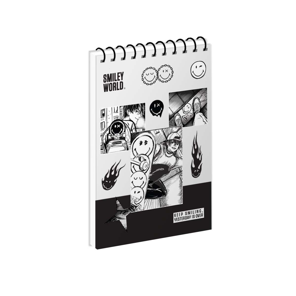 Notebook A6/80 spiral "YES" /152327/ "Smile Lorid" (1/210)