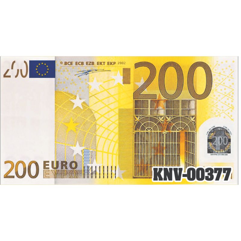 Money envelope "EU" /KNV-00377/1002/ "200 euros" 165*80mm (10/100)