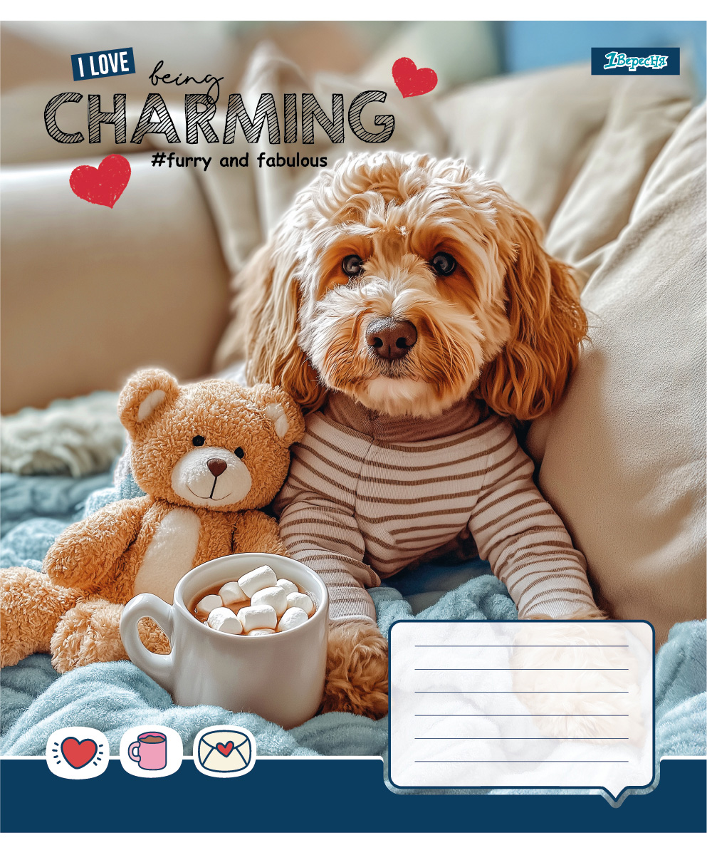 Student's notebook "1B" 24 sheets == /768188/ "Charming" (20/320)