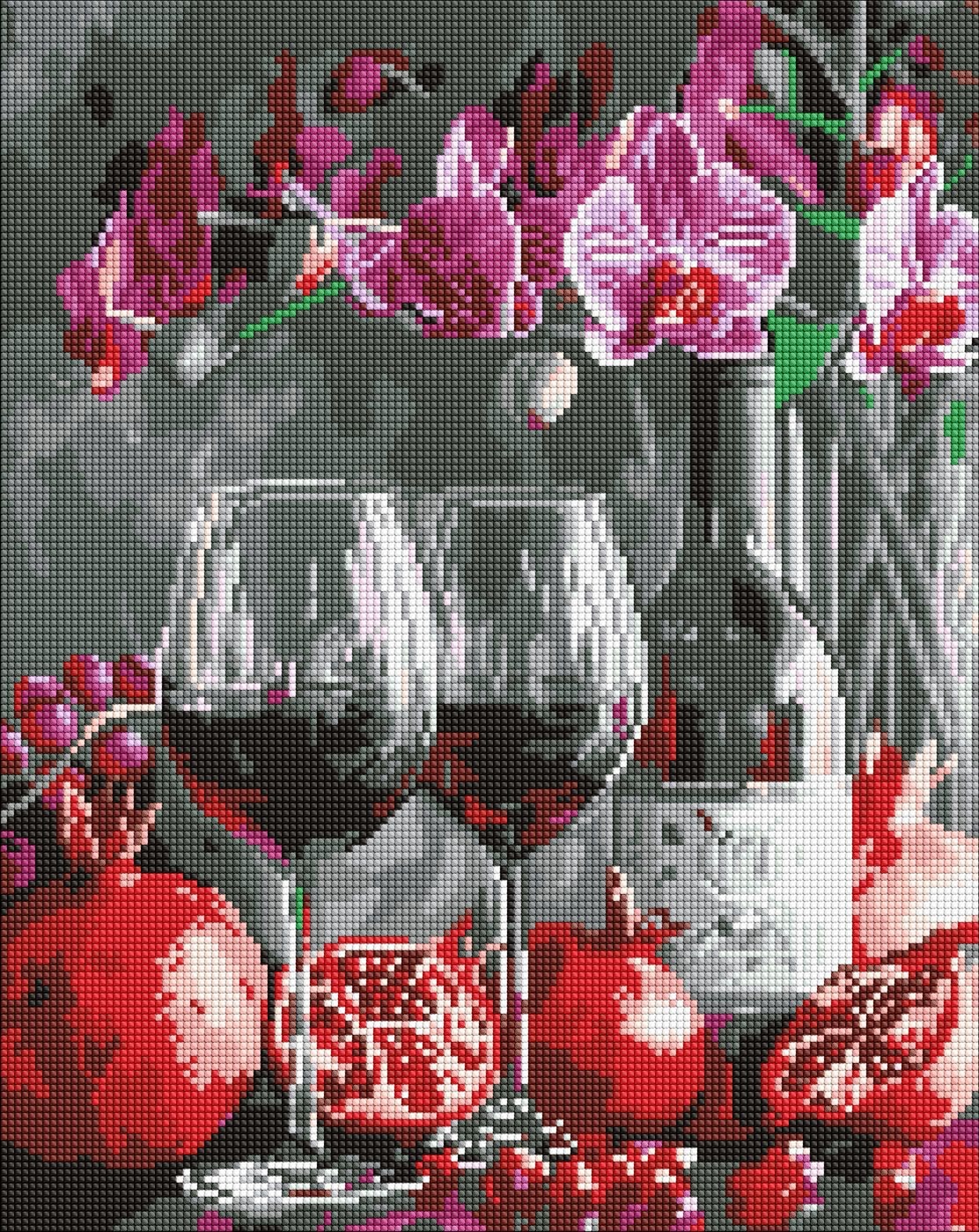 Diamond mosaic "Ideyka" /AMO8094/ "Flowering orchids 40*50cm