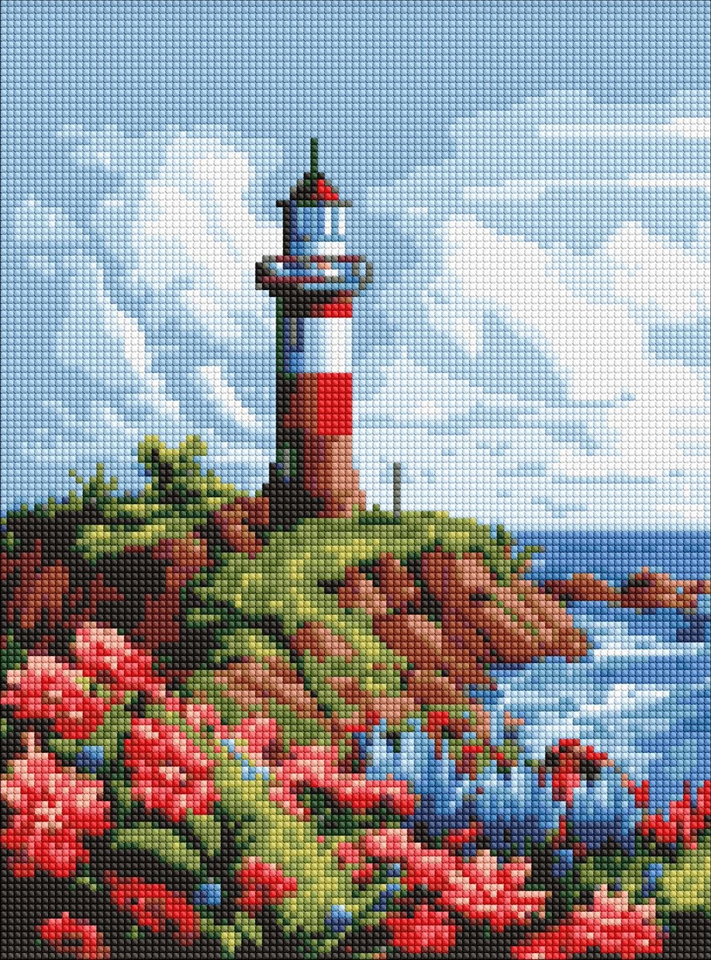 Алмазна мозаїка "Ідейка" /AMO8144/ "Мальовничий край" 30*40см