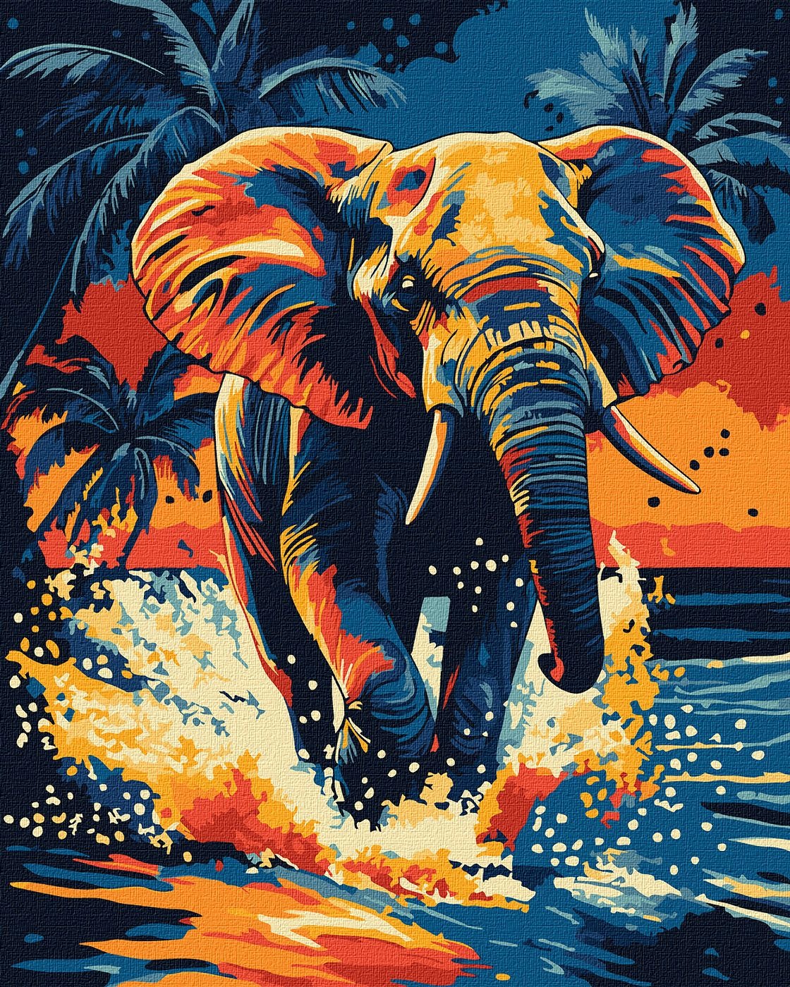 Painting by numbers "Ideyka" /KHO6744/ "Elephant magic" 40*50 cm