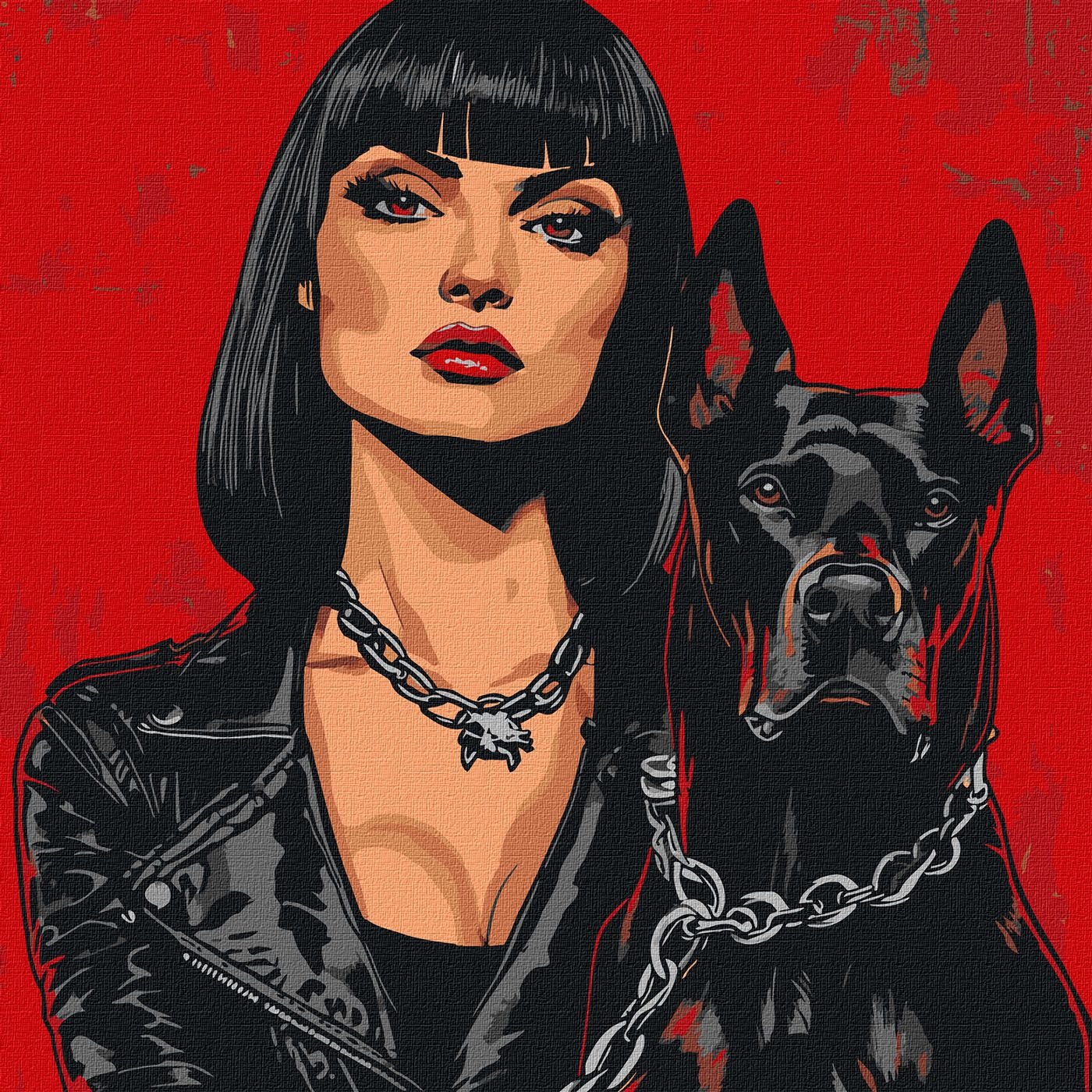 Picture by number "Ideyka" /KHO8546/ "Dangerous" 40*40 cm