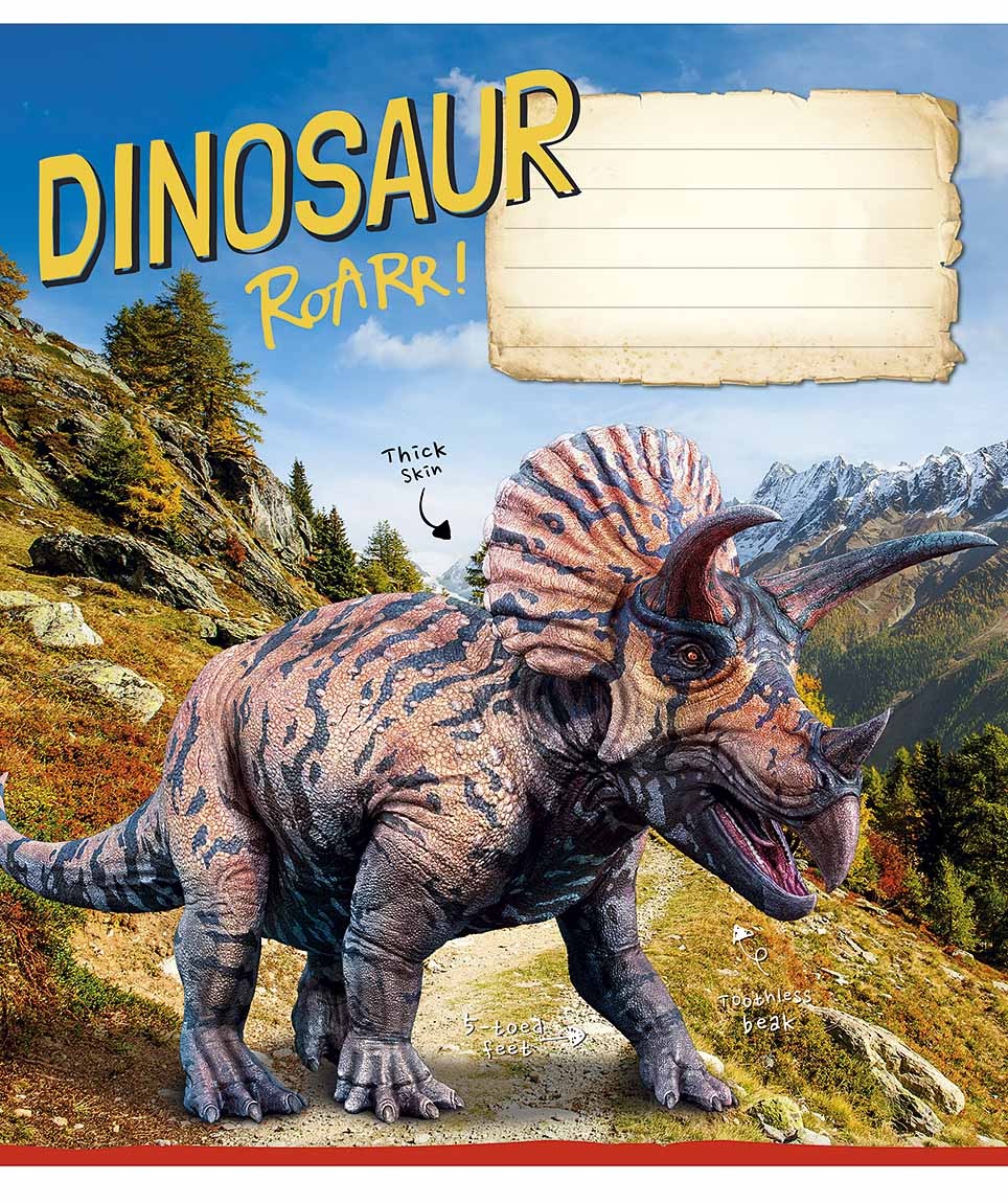 Student's notebook "Schoolboy" 18 sheet # /3310K/ "Jurassic world" VD-lacquer (boy) (25/250)