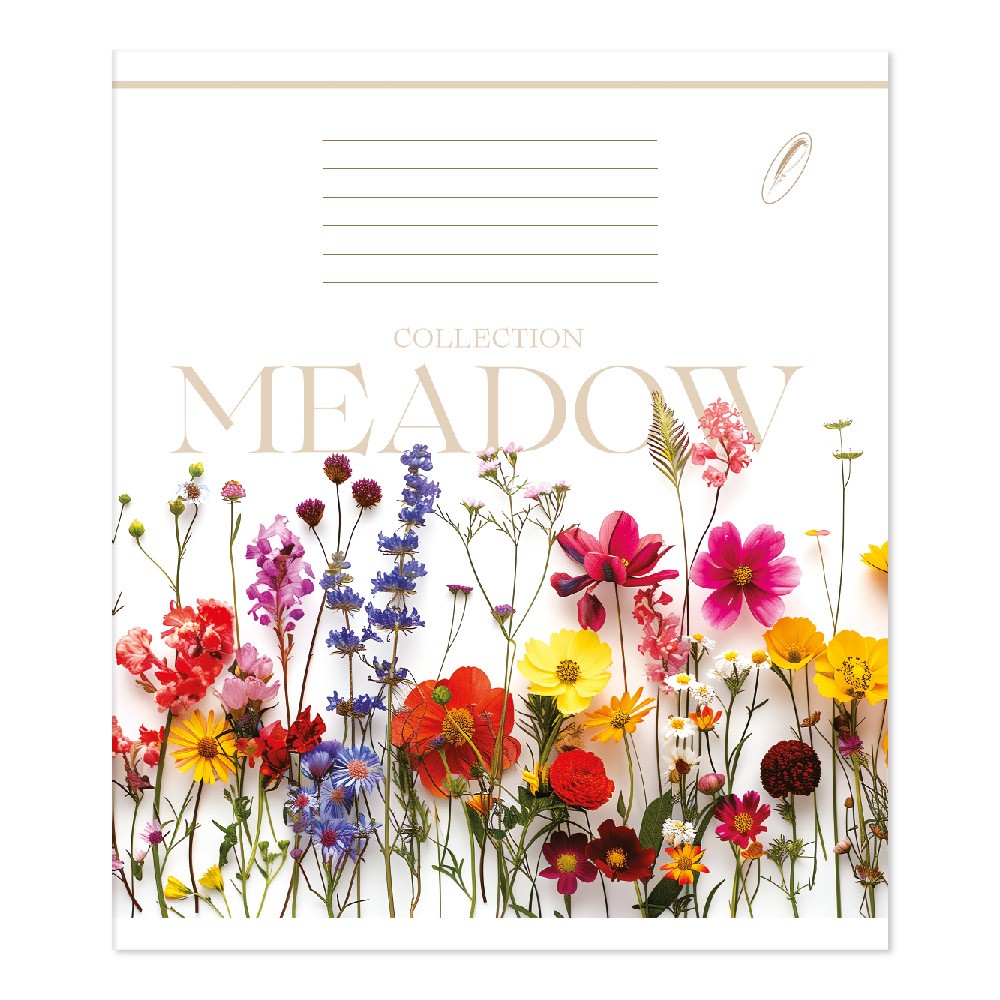 Student's notebook "Feather" 48 sheets == /TV-314/ №0263 Wild flowers offset paper 50-53 g/m2 (15/180)