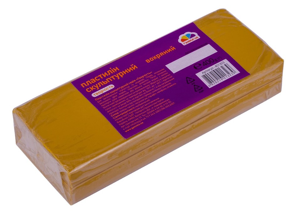 Sculptural plasticine "GAMMA'UA" BROWN /401303/ 400g. (1/6)
