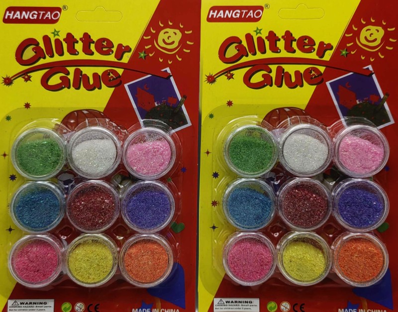 Glitter for creativity /988-9/ "Bright sand" 9 kol/3g per pack. (blister, price-9 pieces) (1/60/480)