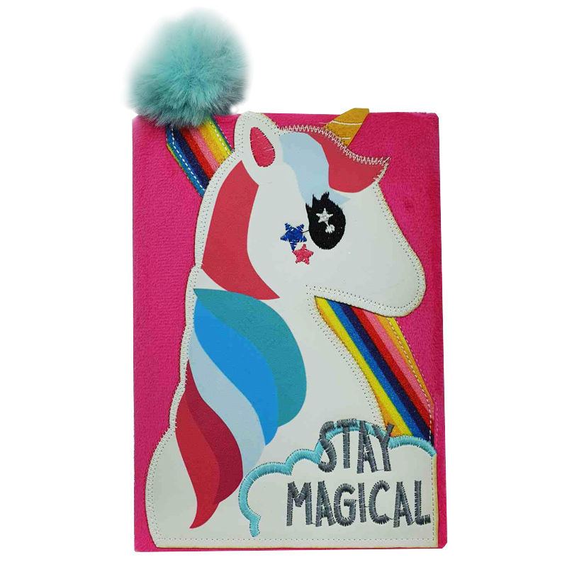 Fluffy notebook A5/80 "JO" /JSB20929-4/ "Unicorn" mix # 80g, mix (1/60/120)