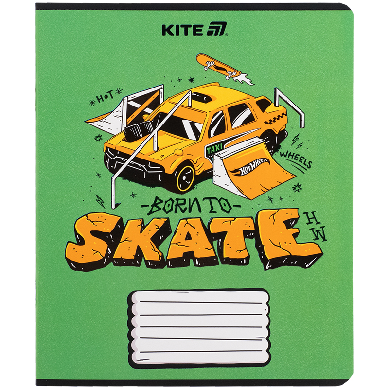 Student's notebook "Kite" 18 sheets # /HW25-236/ Hebrew varnish + UV varnish, Hot Wheels (20/400)