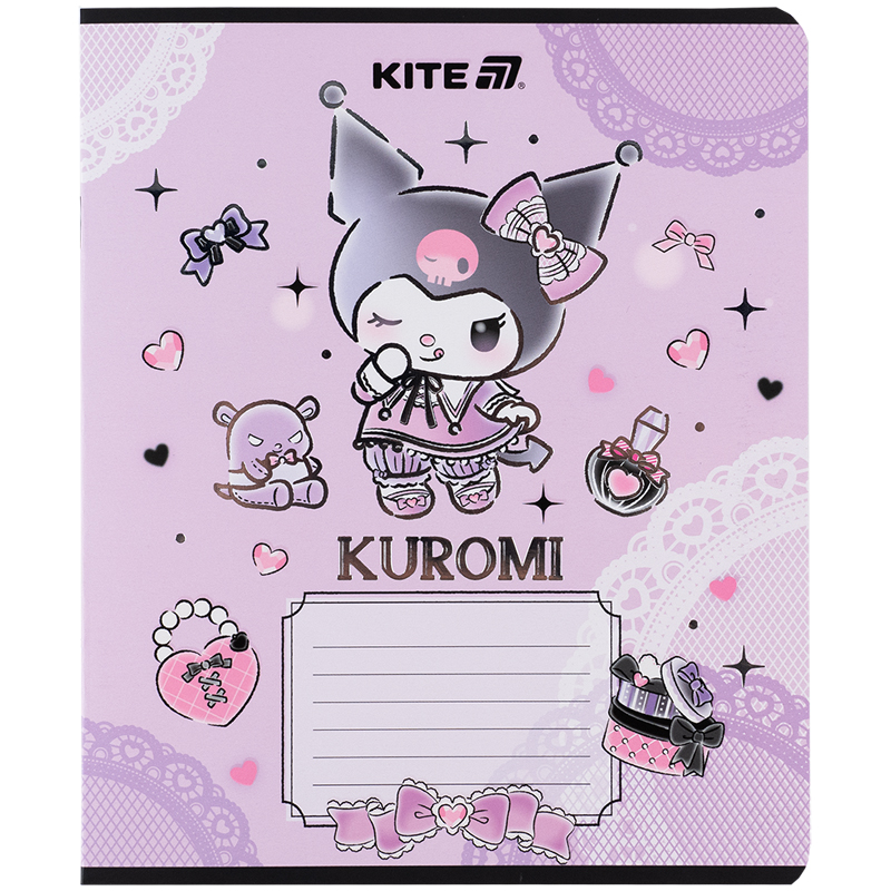 Student's notebook "Kite" 18 sheets == /HK25-237-1/ foil + UV varnish, Kuromi Kuromi (20/400)