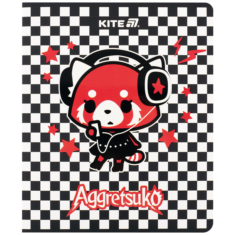 Student's notebook "Kite" 24 sheets # /AR25-238/ soft touch + UV varnish, Aggretsuko (20/320)