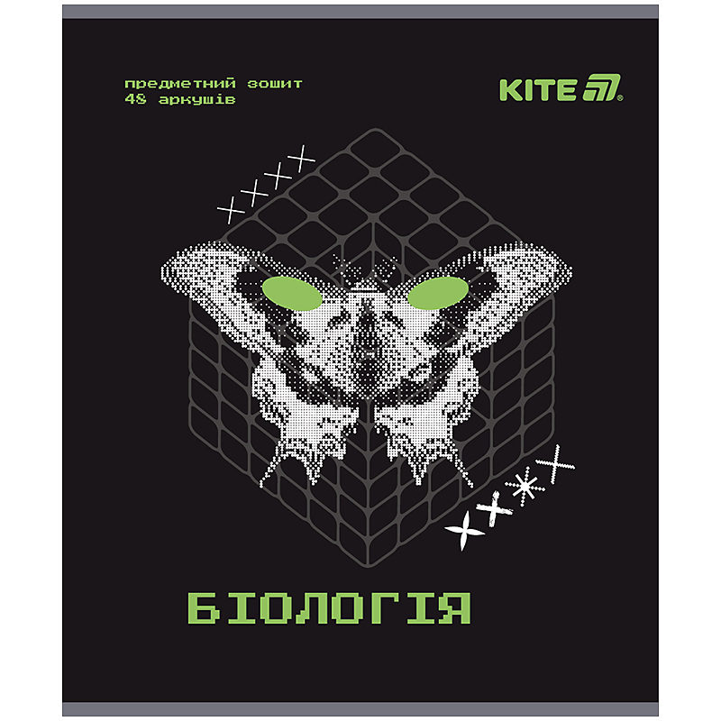 Зошит уч. "Kite" 48арк.# /K25-240-7/ ПРЕДМЕТКА гібр лак+УФ, Tehno, біологія (10/200)