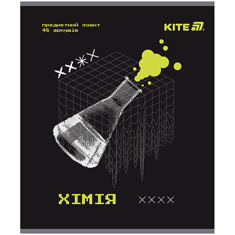 Зошит уч. "Kite" 48арк.# /K25-240-6/ ПРЕДМЕТКА гібр лак+УФ, Tehno, хімія (10/200)