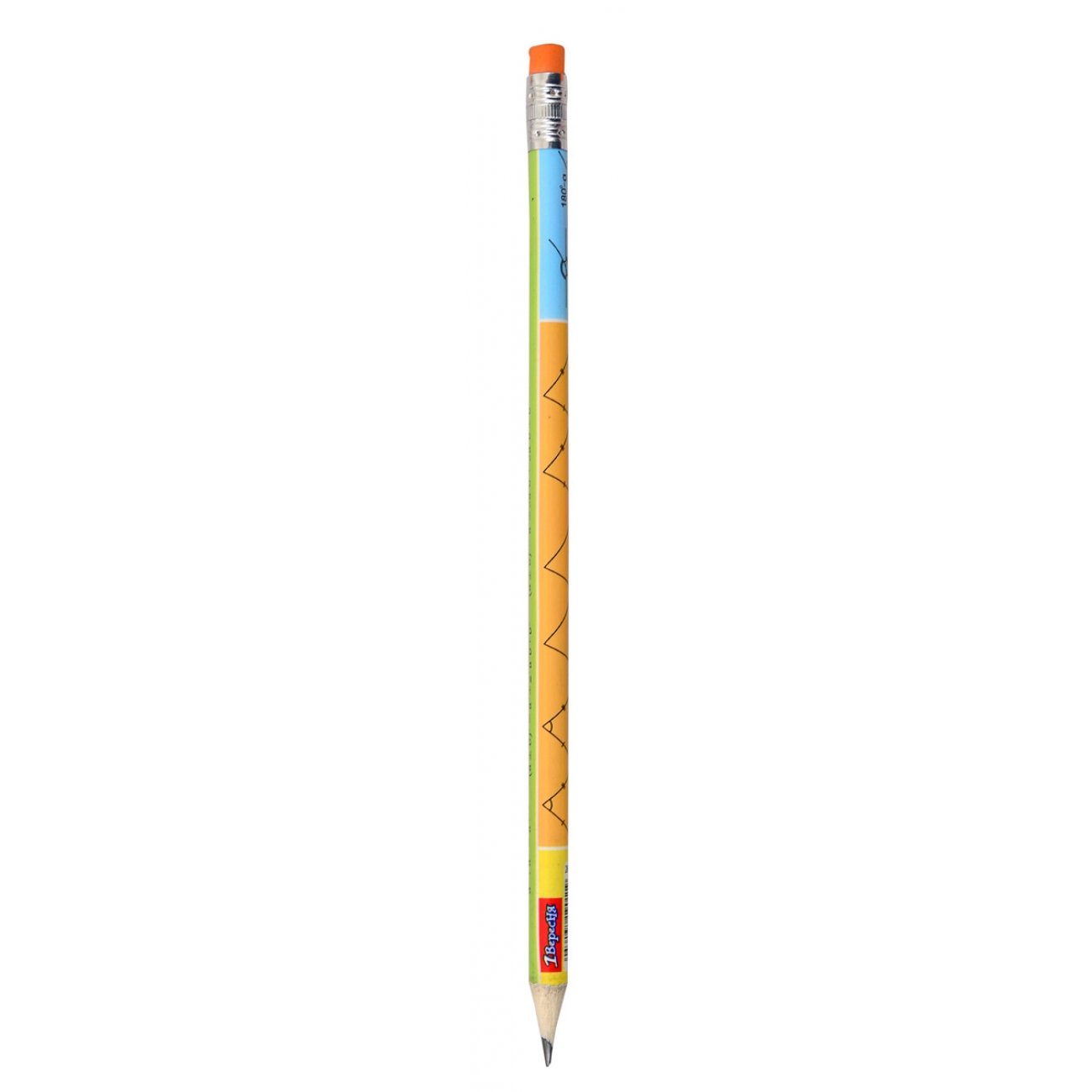 Pencil pr."1B"/280544/ "Mathematics 7th grade" HB from rubber. 36 pieces/tube (sharpened) (36/360/2160)