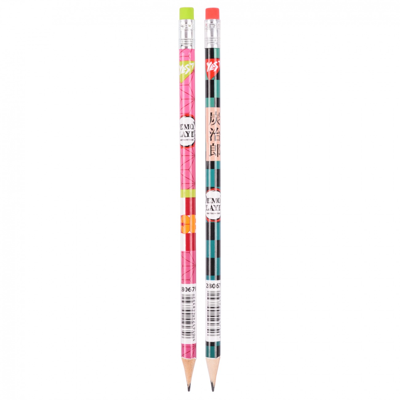 Pencil "Yes" /280679/ "Demon Slayer" round. with rubber band 36 pcs/tube (36/540/2160)