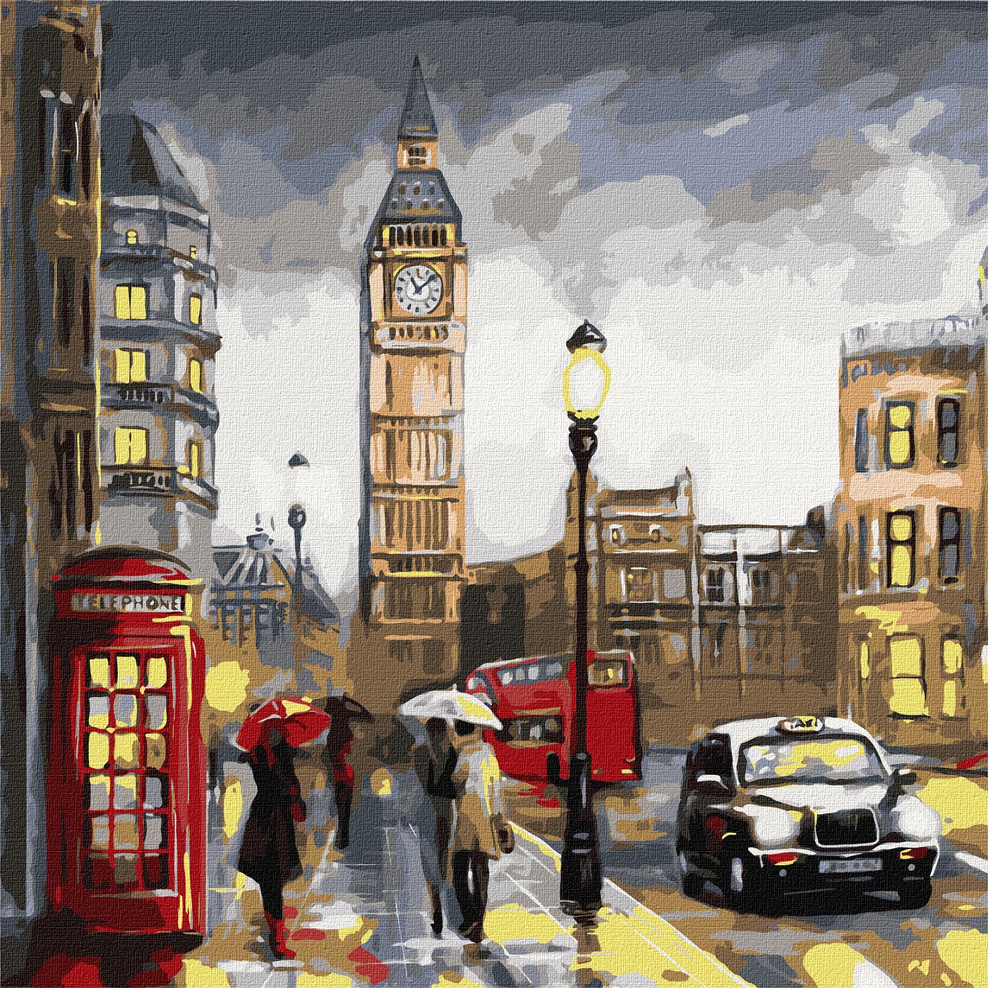 Painting by numbers "Ideyka" /KHO3599/ "Rainy London" 50*50cm