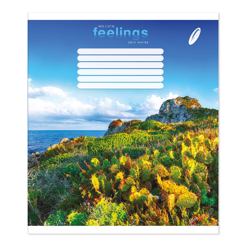 Student's notebook "Feather" 60 sheets # /TV-315/ #0360 Million felt offset paper 50-53 g/m2 (15/180)