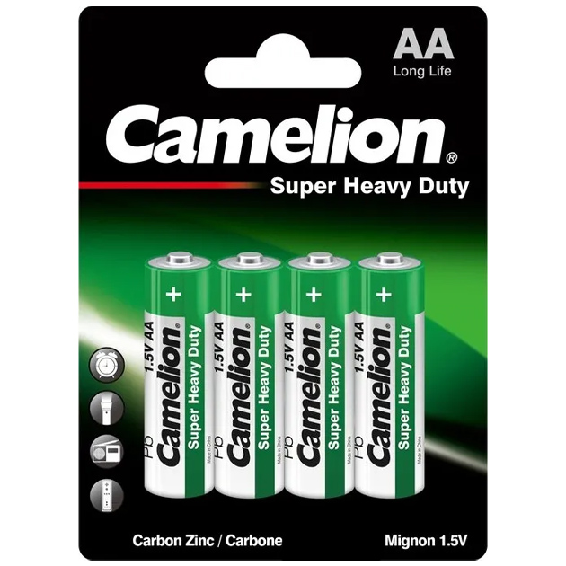 Battery "Camelion" /R6/4bl/303/376/555/ salt, 1.5V, finger (4/48)