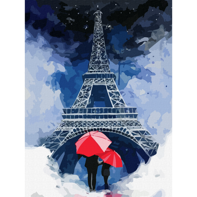 Painting on cardboard with outline "ROSA START" 30*40 Cities "Paris 4" WITHOUT PAINTS /GPA284217/