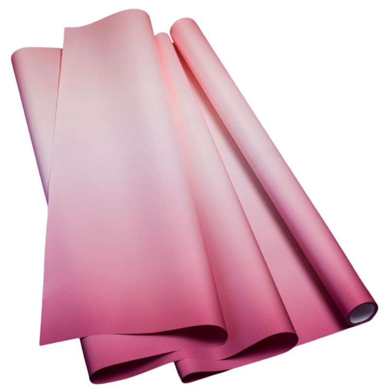 Плівка пакувальна "Unison" /PPG-19/ перламутрова Pastel Diamont silk Gradient 60см х 7м, бордо-жимолість