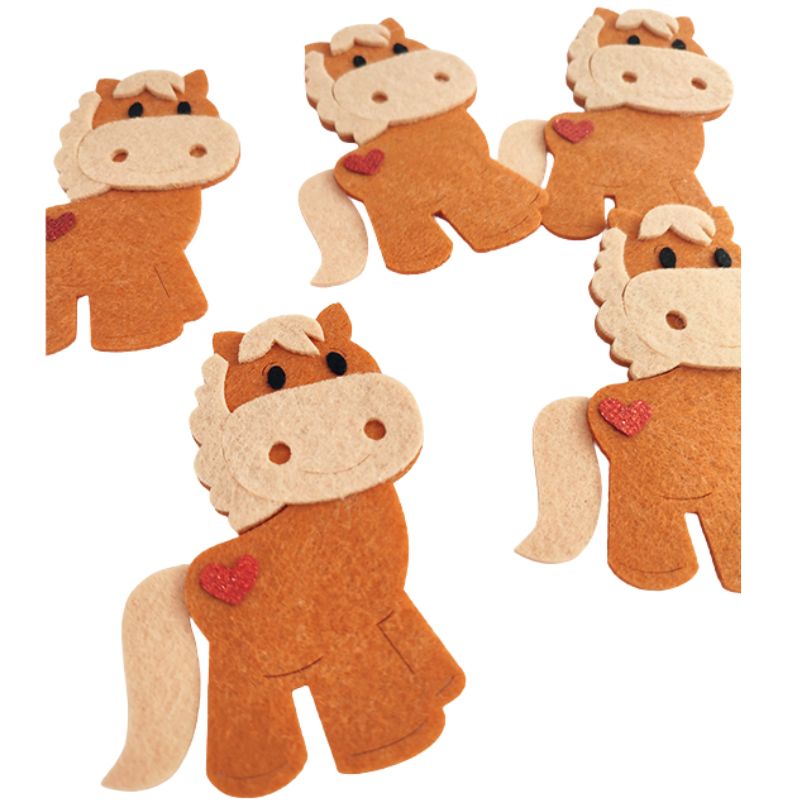 Blank "Diamond handles" /120832/ "Horse", 10 cm, terracotta, 5 pcs in a pack. NEW YEAR'S