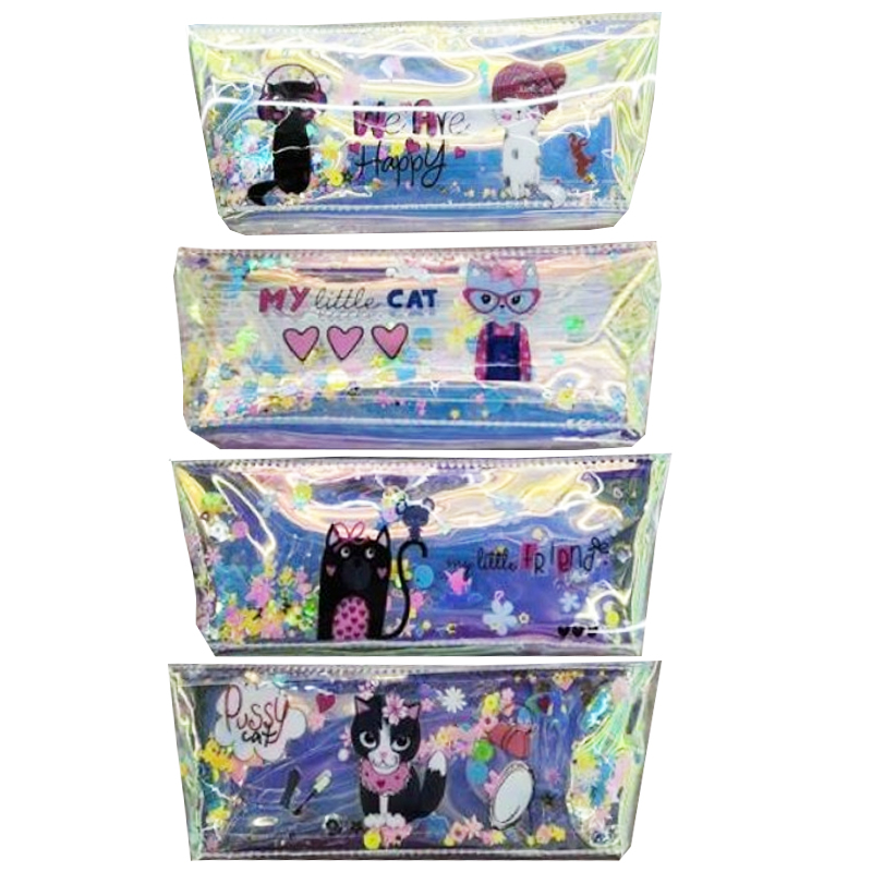 Pencil case "JO" /P-Y21137/ silicone. Cats PVC (1/75)