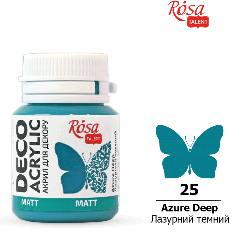 ACRYLIC for decoration "ROSA TALENT" /25/ Azure dark, matte 20 ml (1/140)