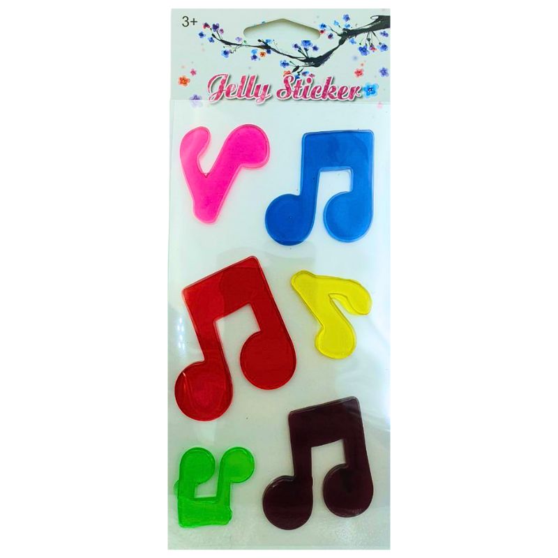 Stickers /ST-4504/ silicone "Notes" 20.5*8.5cm, mix (12)