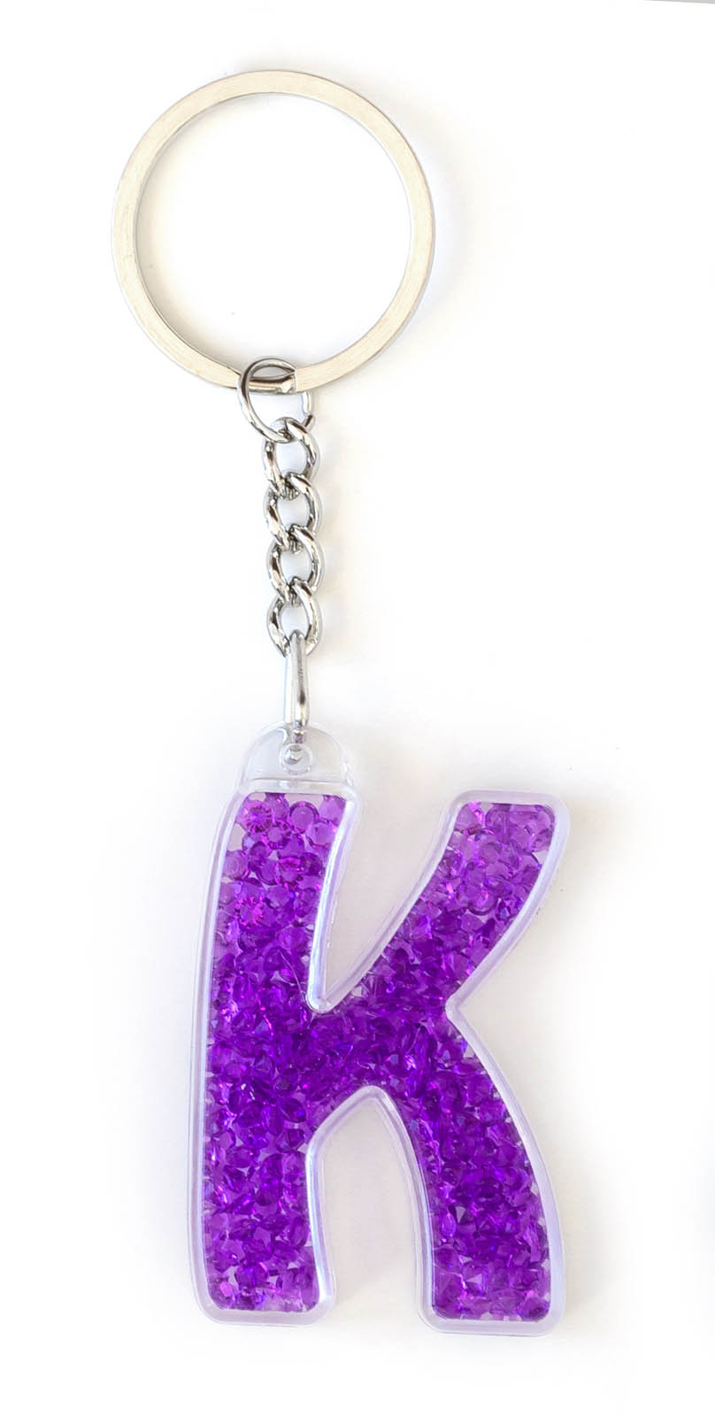 Keychain "YES Weekend" /554261/ letter "K" Lilac (1/50/200)
