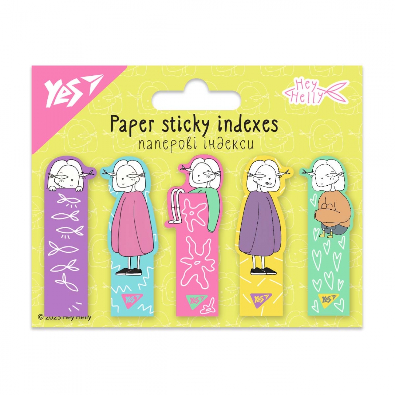 Register index "YES " /170396/ PAPER. "Ney Helly!", 56*20mm (5 sheets*20 sheets) (1/24/288)
