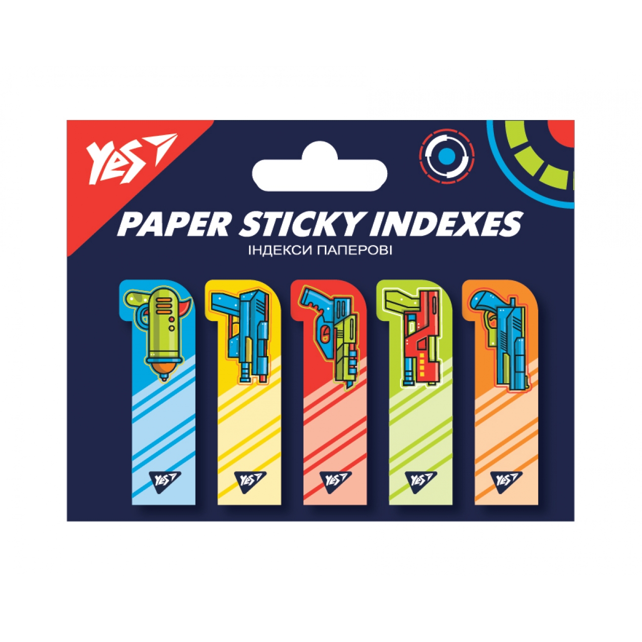 Register index "YES " /170308/ PAPER. "Blaster" 50x15mm (5 sheets*20 sheets) (1/24/288)