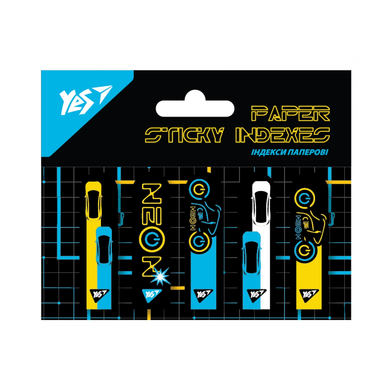 Register index "YES " /170314/ PAPER. "Ultrex" 50x15mm (5 sheets*20 sheets) (1/24/288)