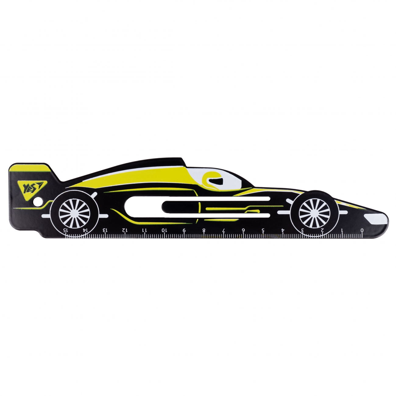 Bookmark ruler 15 cm metal "YES" /370635/ "Street Race" (1/12/864)