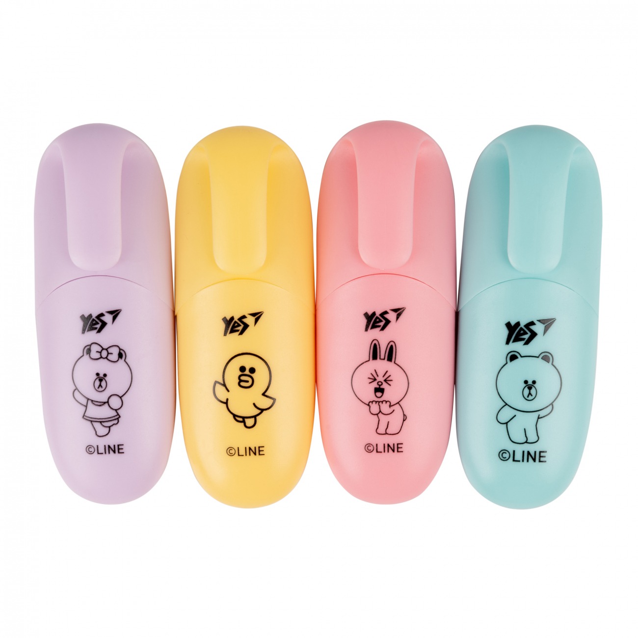 Text marker "YES" /390711/ "Line Friends", 4 pcs in a pack. (1/12/144)