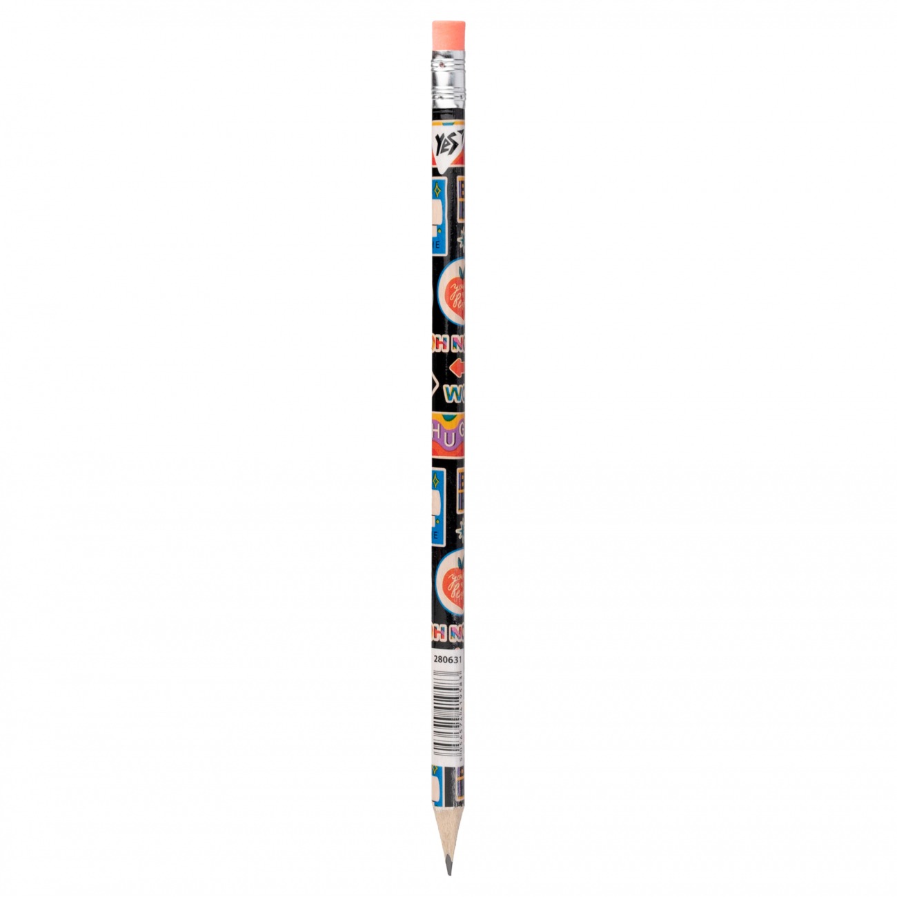 Pencil "Yes"/280631/ "Sticky Mood" with triangle eraser. 36 pcs/tube (36/540/2160)
