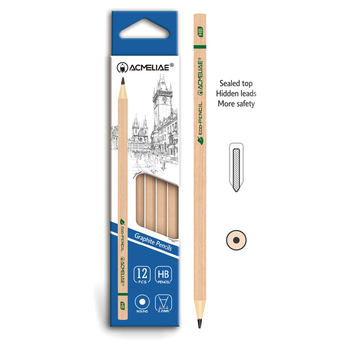 Pencil h/g "Acmeliae" /43524/ "Eco" round HB (12/144)