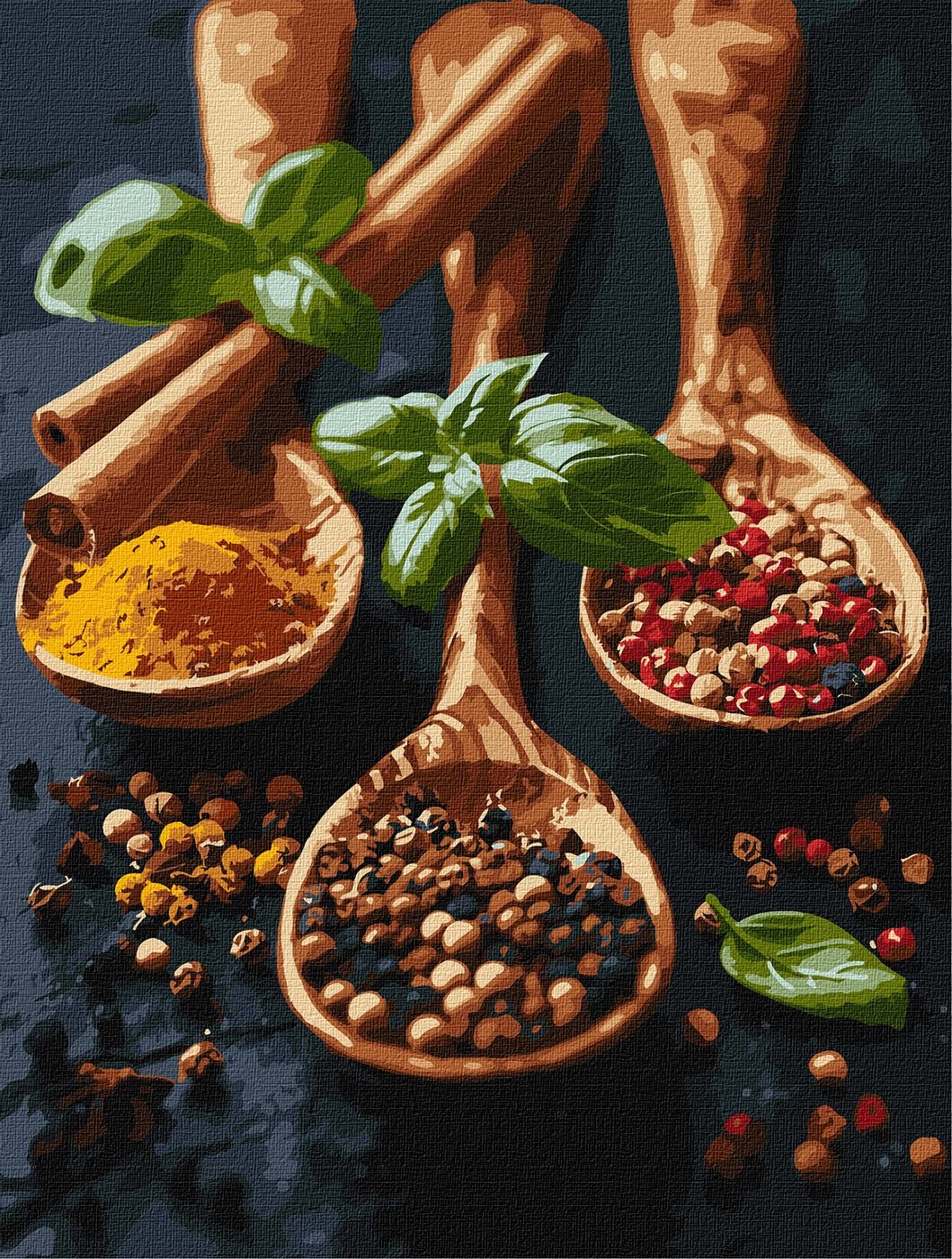 Painting by numbers "Ideyka" /KHO5689/ "Elegant spices" 30x40 cm