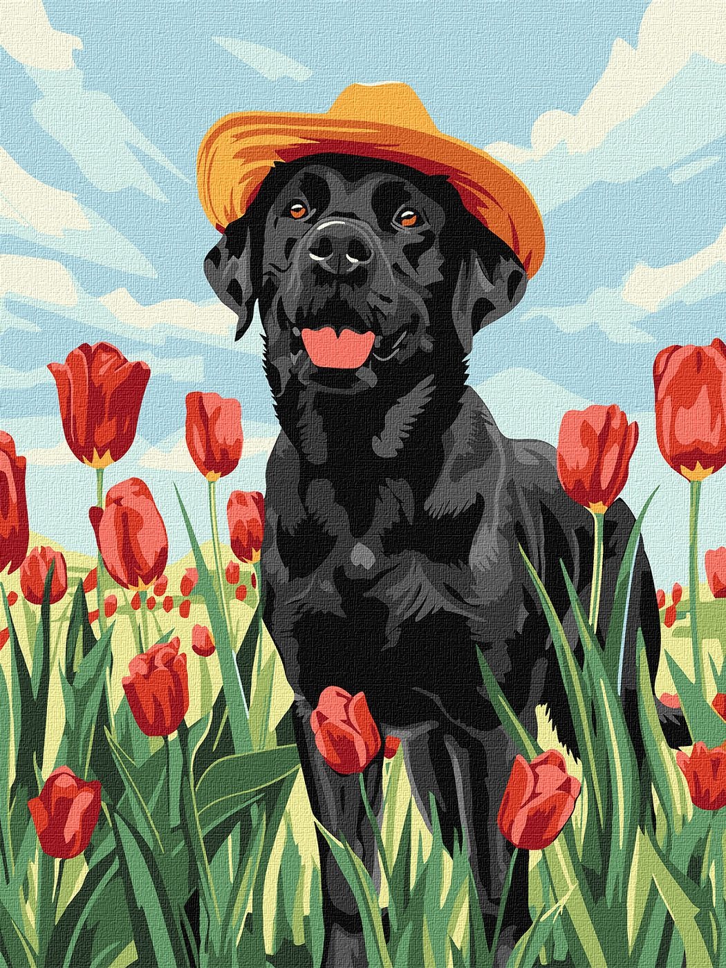 Painting by numbers "Ideyka" /KHO6621/ "Magic Labrador" 30x40cm