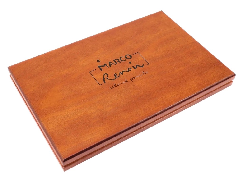 Colored pencils "Marco FineArt" 72 pcs. /FineArt3100-72WB/ Renoir round in a wooden case (1/2/8)