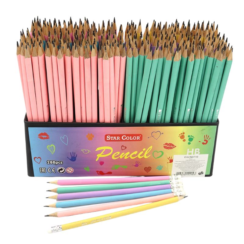 Pencil h/g "JO" /DSCN0710/ HB Star color "Classic" with eraser (288/2880)