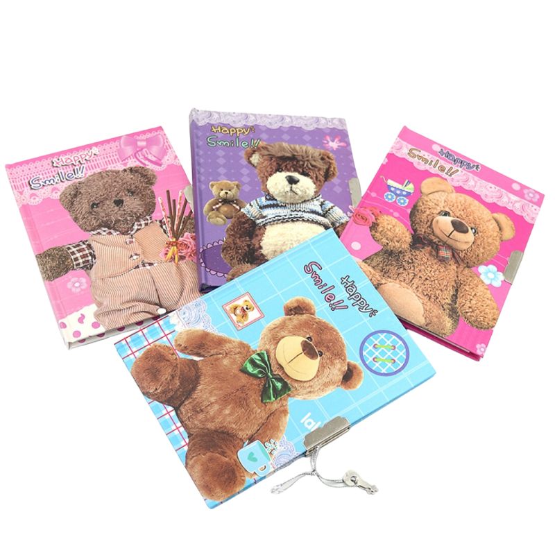 Блокнот А6 "JO" /DSCN0479/ на замочку "Ведмедик" мікс