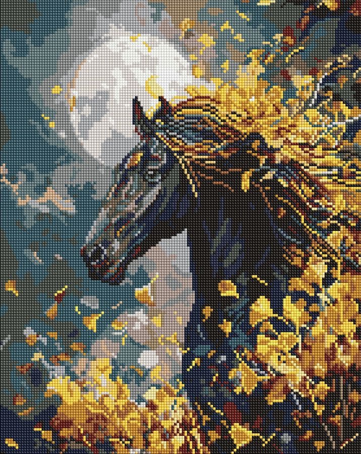 Diamond mosaic "Ideyka" /AMO20020/ "Horse and wind" 40*50cm