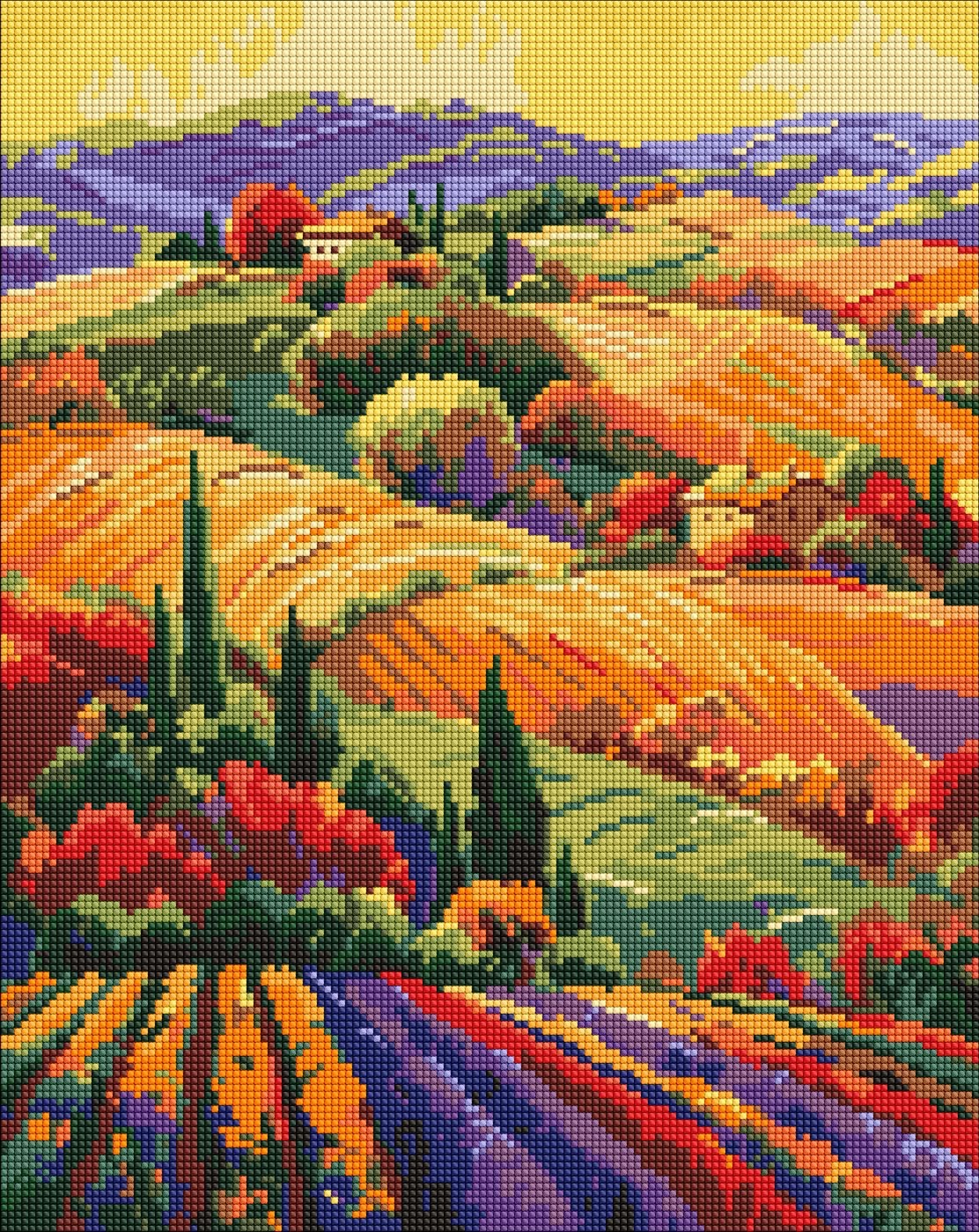 Diamond mosaic "Ideyka" /AMO8074/ "Colorful landscape" 40*50cm