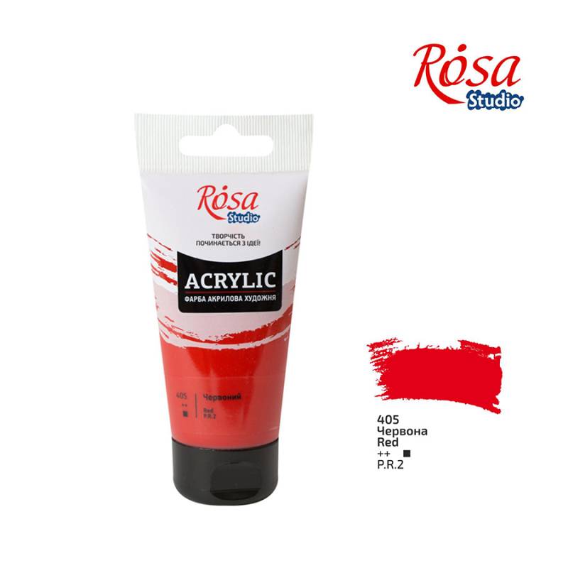 ACRYLIC for decoration "ROSA Studio" /405/ Red, 75 ml (1/3)