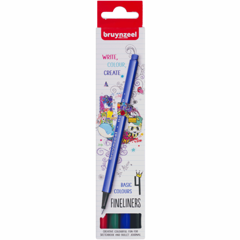 Набір лінерів "Bruynzeel" /60241004/ FINELINER Basic, Основні кольори, 4кол. (1/6)