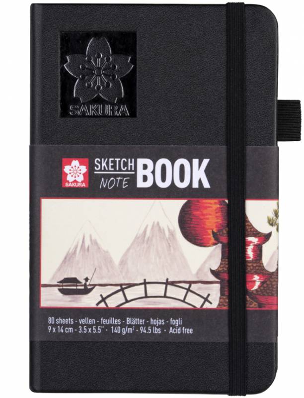 Скетчбук 9*14/80арк. "Sakura Sketch" /94140001/ 140 г/м2, кремово-білий (1/5)
