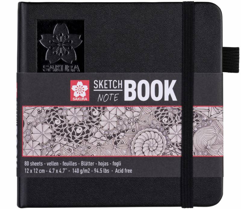 Скетчбук 12*12/80арк. "Sakura Sketch" /94140002/ 140 г/м2, кремово-білий (1/5)