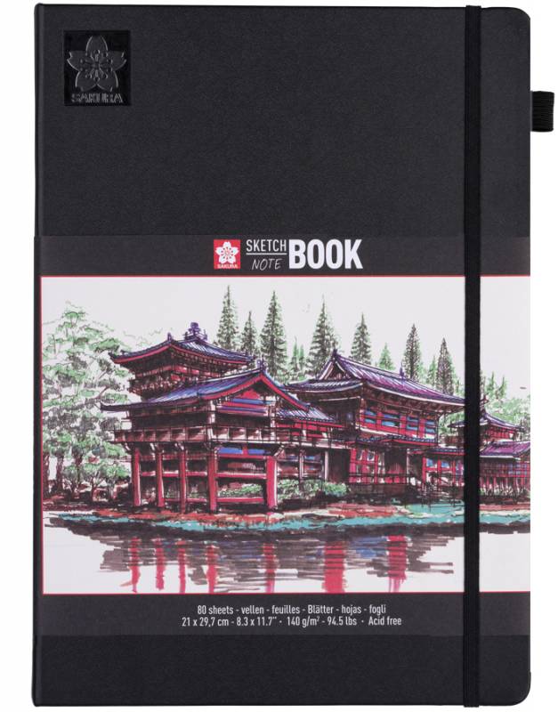 Скетчбук 21*29,7/80арк. "Sakura Sketch" /94140005/ 140 г/м2, кремово-білий (1/5)